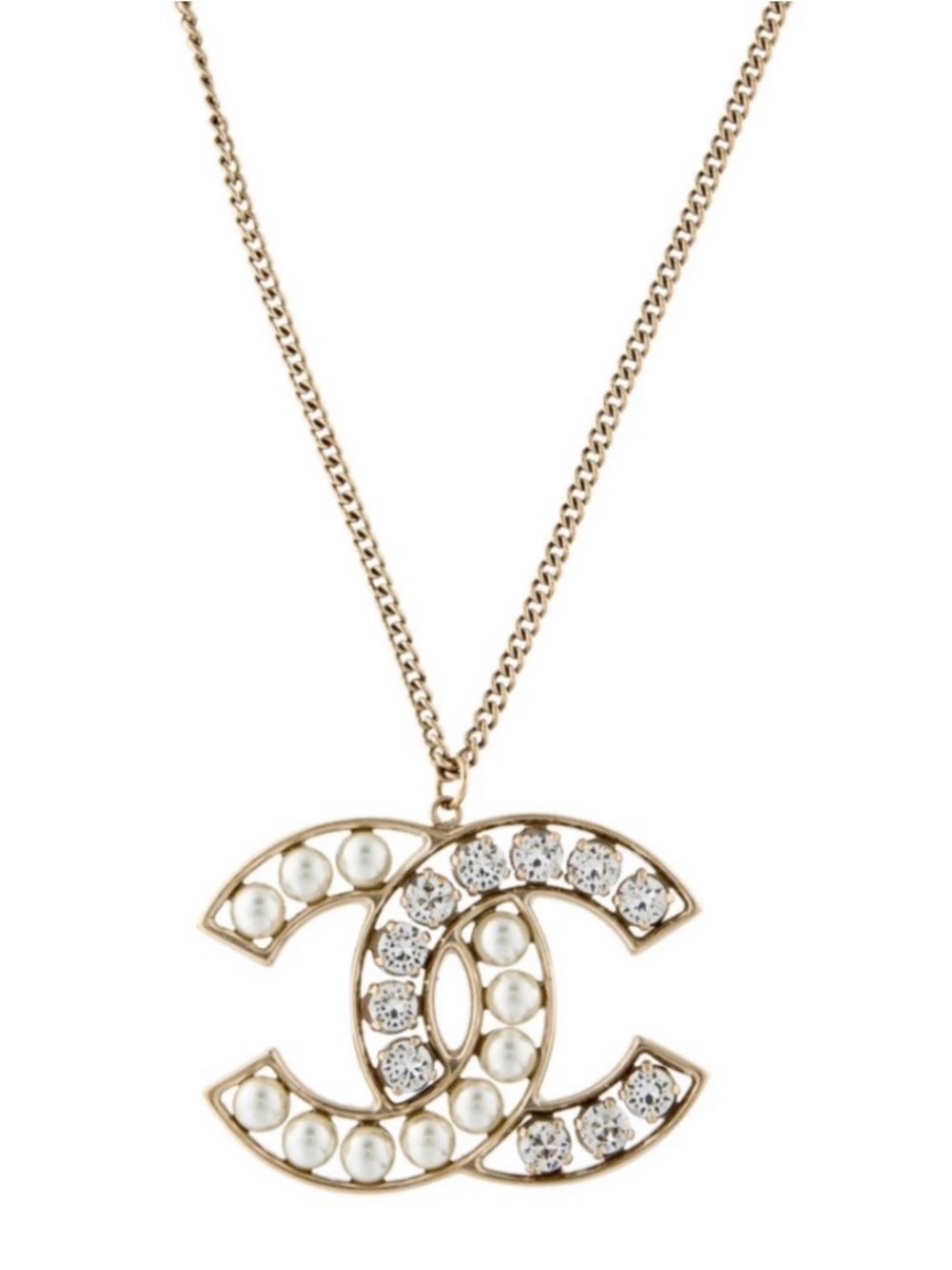🎁April✨ Thank You to my Buyers🎁Chanel Faux Pearl & Strass CC Pendant Necklace